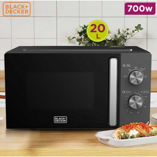 Black + Decker 20L Microwave 700W - MZ2015P-B5