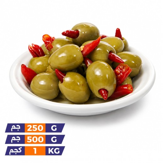 Green Olives Stuffed with Chilli