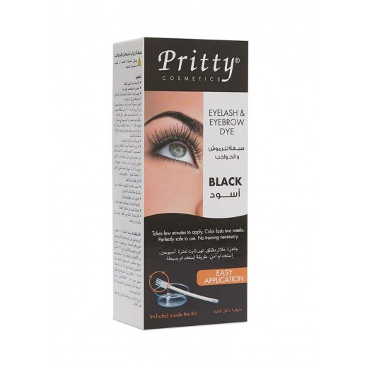 Pritty Eyelash & Eyebrow Dye Kit Black