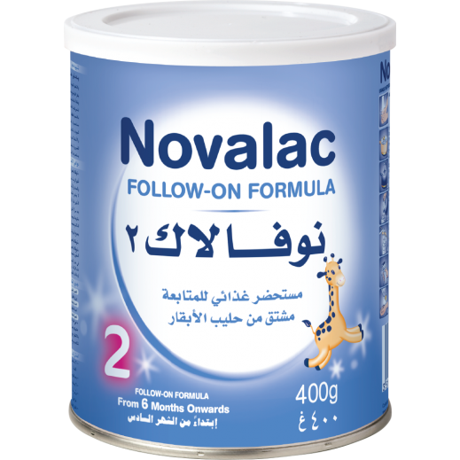 Novalac 2 follow-on formula 6 months onwards 400 g  - delivered by Taw9eel Fast