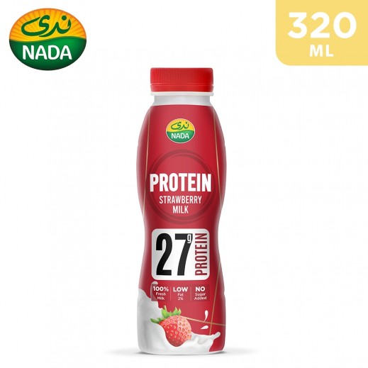 Nada Low Fat Strawberry-Flavored Protein Milk 320 ml - delivered by Taw9eel Fast