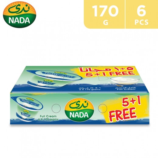 Nada Full Cream Yoghurt - 170 g (5+1 Free) - delivered by Taw9eel Fast