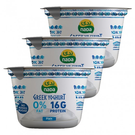 Nada 0% Fat Plain Greek Yoghurt 3 x 160 g