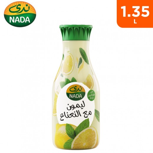 Nada Lemon With Mint Juice - 1.35 L - delivered by Taw9eel Fast