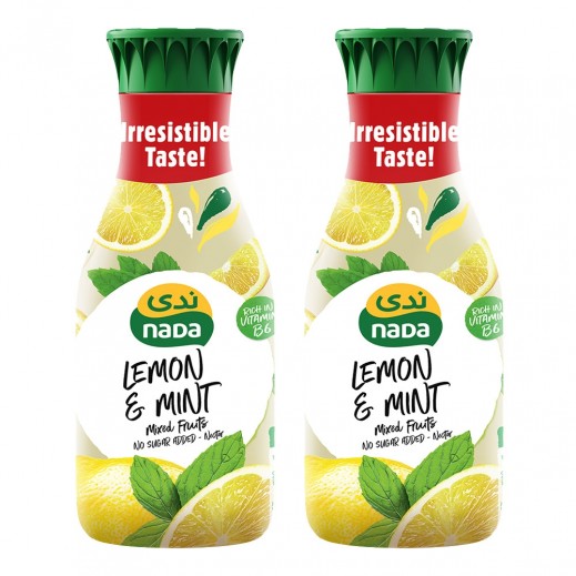 Nada No Sugar Added Lemon & Mint Nectar Juice 2 x 1.35 L