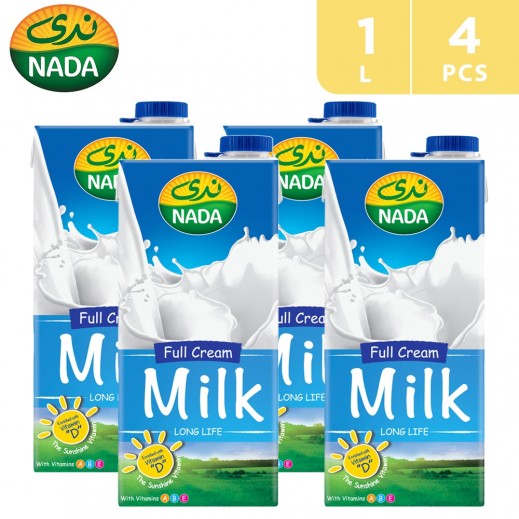 Nada Long Life Full Cream Milk - 4 x 1 L - delivered by Taw9eel Fast