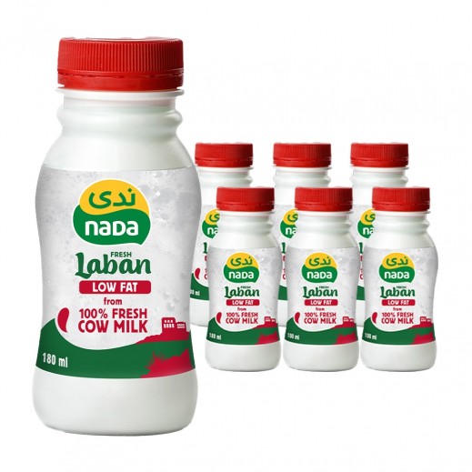 Nada Low Fat Fresh Laban 6 x 180 ml