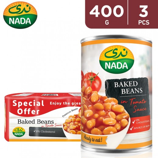 Nada Baked Beans In Tomato Sauce Can 3 x 400 g