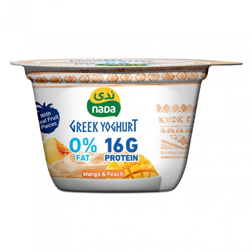 Nada 0% Fat Mango & Peach Greek Yoghurt 160 g - delivered by Taw9eel Fast