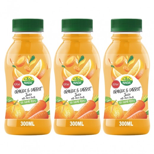 Nada Sugar Free Orange With Carrot Juice 3 x 300 ml