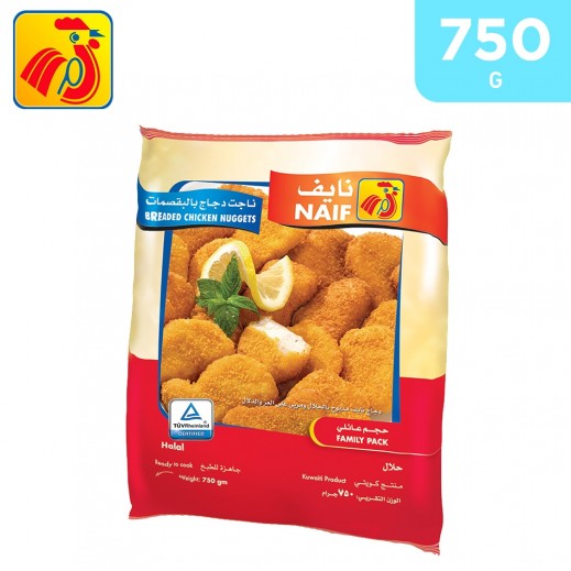 Naif Frozen Breaded Chicken Nuggets 750 g - delivered by Taw9eel Fast
