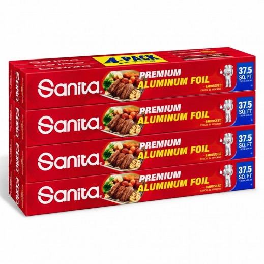 Sanita Premium Aluminum Foil 37.5 sq. ft. - 4 Pieces