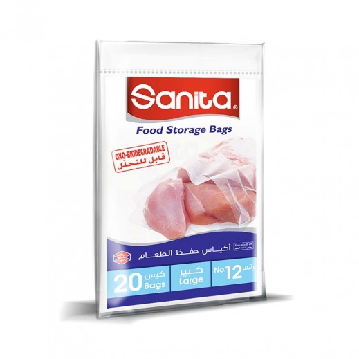 Sanita Large Biodegradable Food Storage Bags 20 Pcs - delivered by Taw9eel Fast