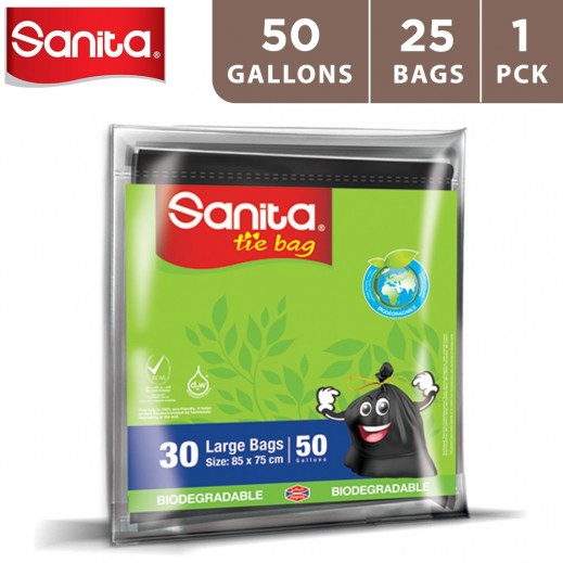 Sanita Tie Bags Large 50 Gallons (25 Pieces)