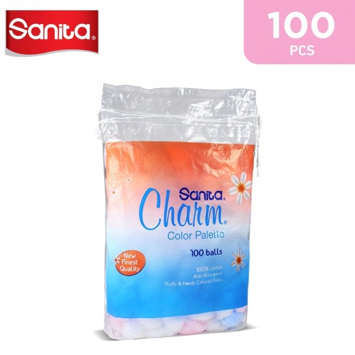 Buy Sanita Charm 100 Colored Cotton Balls 100 Balls توصيل