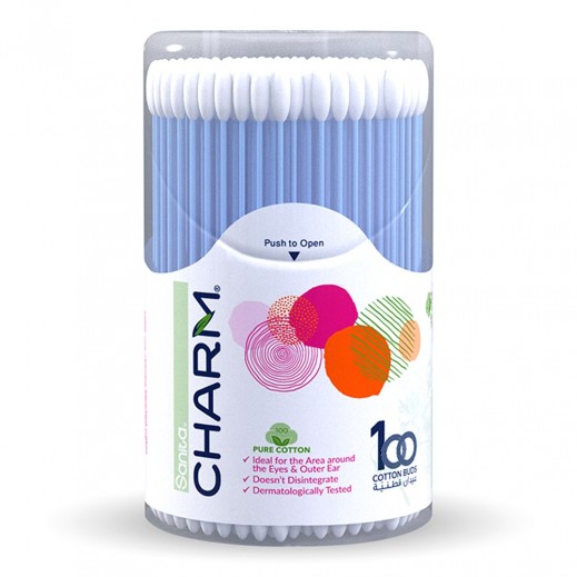 Sanita Charm 100% Cotton Balls - 100 Balls  - delivered by Taw9eel Fast