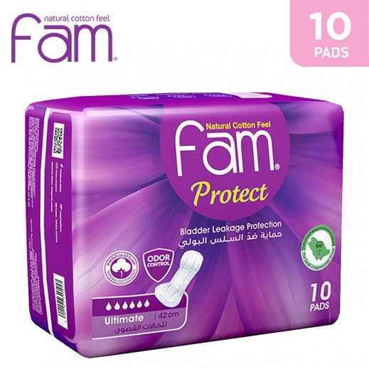 Fam Protect Incontinence Ultimate 10 pads - delivered by Taw9eel Fast