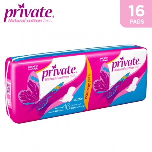 Private Super Ultra Thin Pads 16 Pieces