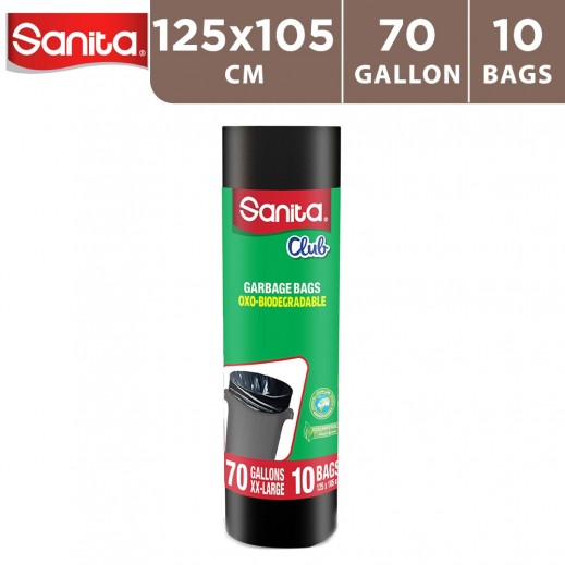 Sanita Club Biodegradable Garbage Bags 70 Gallons 10 Roll Bags - delivered by Taw9eel Fast