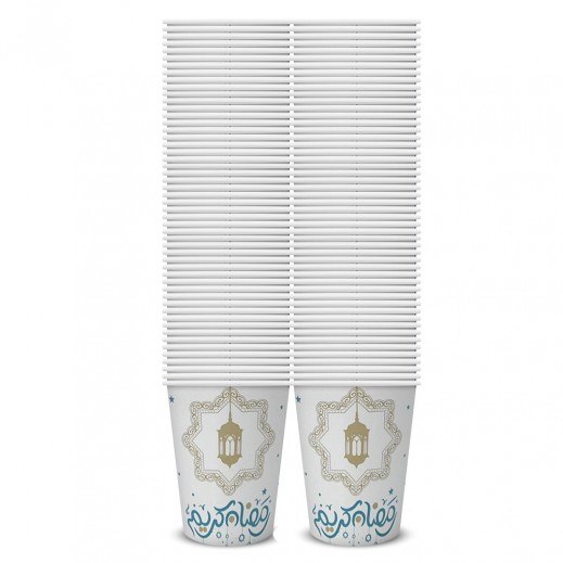 Buy Papco Ramadan Paper Cups 4 Oz - 100 Cups | توصيل Taw9eel.com