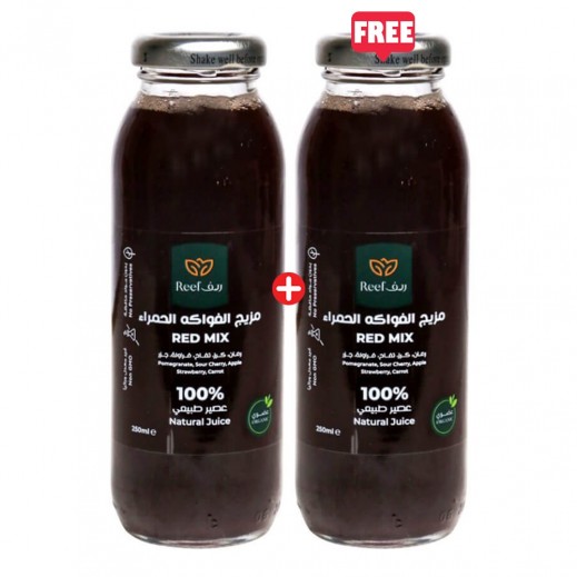 Reef Organic 100% Natural Red Mix Juice 250 ml 1 + 1 Free - delivered by Taw9eel Fast
