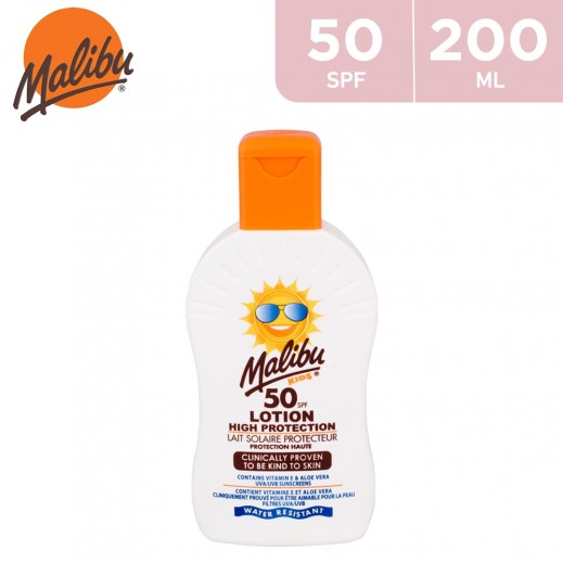 Malibu Kids SPF50 Sunscreen Lotion 200 ml - delivered by Taw9eel Fast