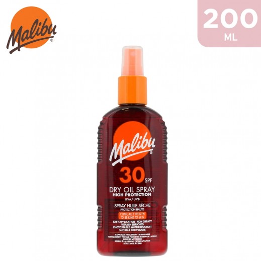 Malibu Sun SPF30 Dry Oil Spray High Protection 200 ml - delivered by Taw9eel Fast