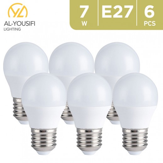 Al Yousifi Lights - LED Bulb G45 7W E27 6500K - 6 Pcs