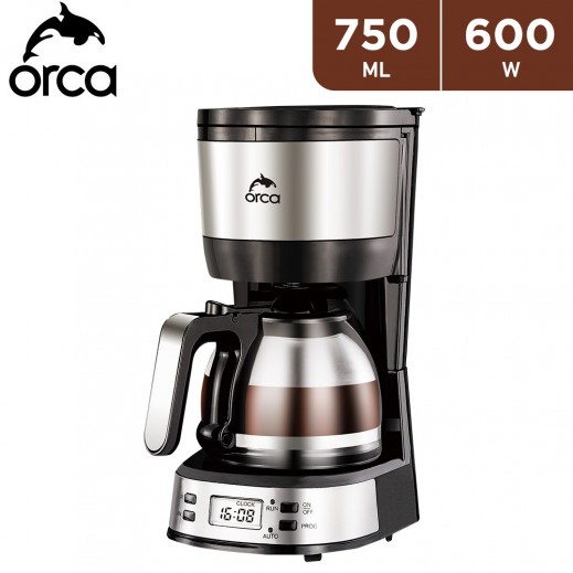 Orca 600W / 0.75ML Digital Drip Coffee Maker - OR-CM9411T-GS - delivered by Taw9eel Fast