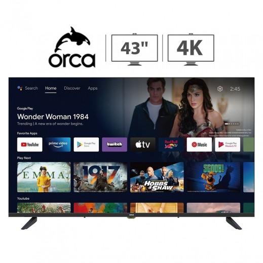 Orca 43" LED FHD Android Smart TV OR-43EX535S - delivered by Taw9eel within 2 Business Days