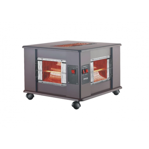 Orca Wooden Quartz Heater - Red - delivered by Taw9eel within 2 Business Days