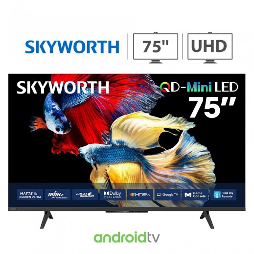 Skyworth 75" Mini LED UHD 4K Android Smart TV - delivered by  AL-YOUSIFI within 3 working days
