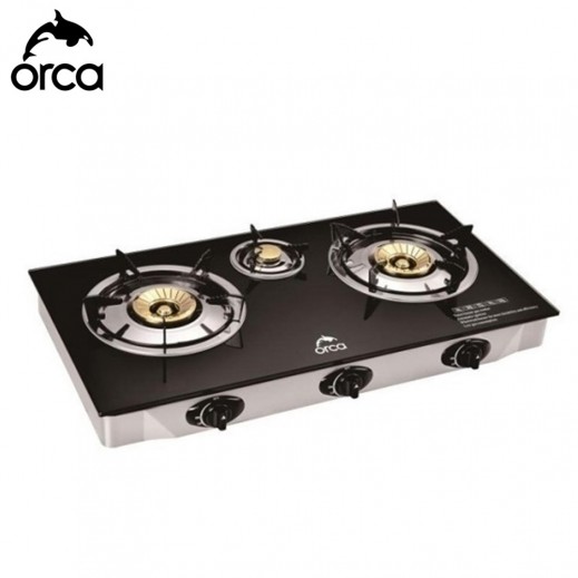 Orca 3 Burners Glass panel Tabletop 