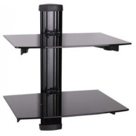 NHE Easy Stand Double Shelf for DVD Player and Receiver – Black - delivered by Taw9eel Fast
