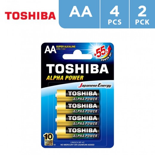 Toshiba Alpha Power AA Battery - 2x4 Pieces - delivered by Taw9eel Fast