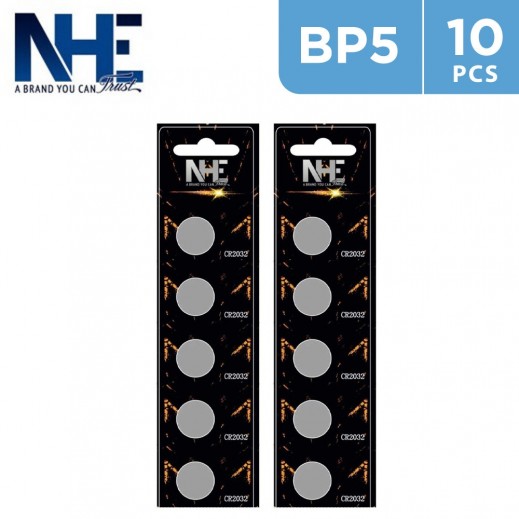 NHE Coin Battery BP5 - 10 Pieces