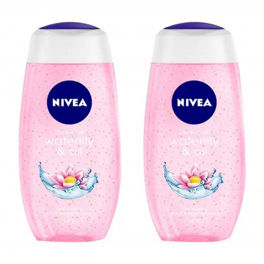 Nivea WaterLily & Oli Care Shower Gel 2 × 250ml