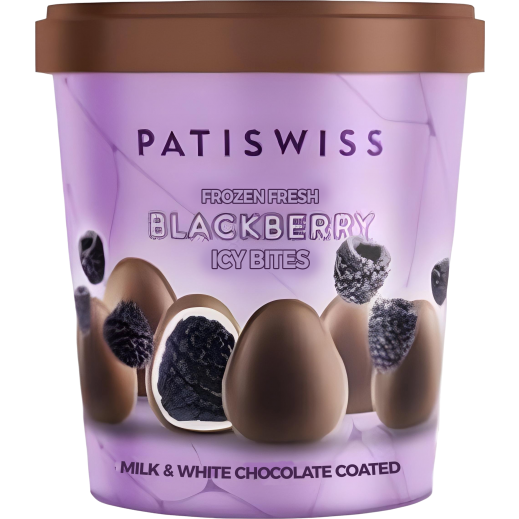Patiswiss Milk & White Chocolate Frozen Blackberries Ice Cream 250 g