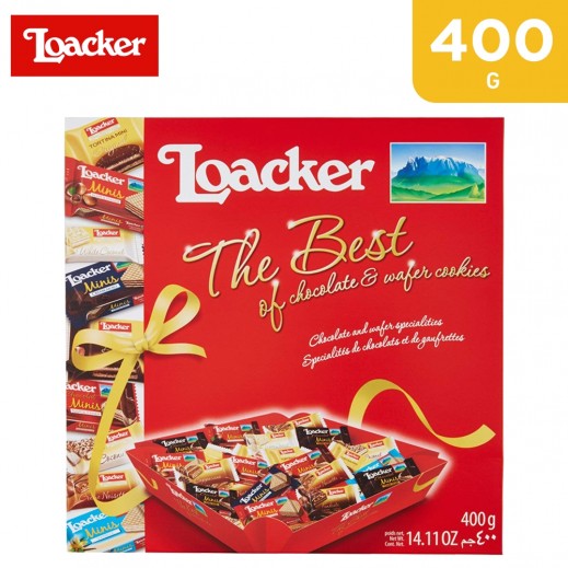 Loacker Best Of Chocolate & Wafer Cookies 400 g - delivered by Taw9eel Fast