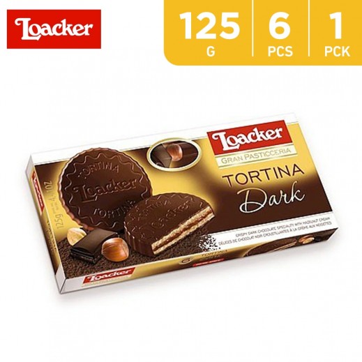 Loacker Tortina Crispy Dark Chocolate 21 g (5+1 Free) - delivered by Taw9eel Fast