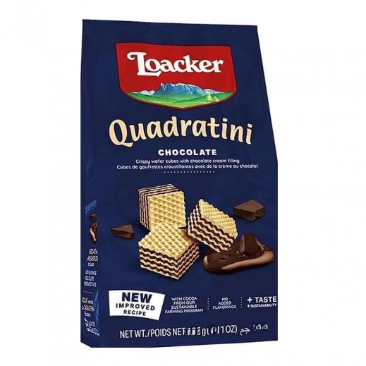 Loacker Quadratini Chocolate Wafer 54g - delivered by Taw9eel Fast