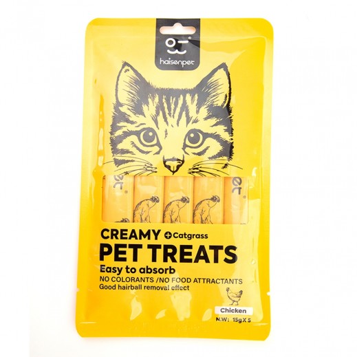 Haisenpet Creamy Chicken Wet Treat Cat Food 5 x 15 g