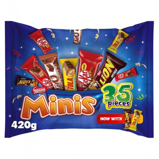 Nestle Minis Mix Chocolate Bar 35 Pcs 420 g - delivered by Taw9eel Fast
