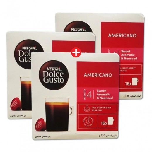 Nescafe Dolce Gusto Sweet Aromatic Americano Coffee 136 g 16 Capsules (3 pack)