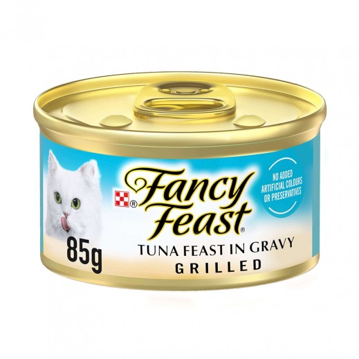 Purina Fancy Feast Grilled Tuna Feast in Gravy Gourmet Cat Food 85 g - delivered by Taw9eel Fast
