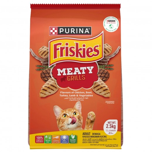Purina Friskies Meaty Grills Dry Cat Food 2.5 kg - delivered by Taw9eel Fast