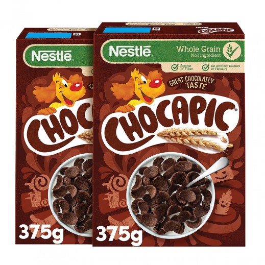 Nestlé Chocapic Chocolate Breakfast Cereals 2 x 375 g - delivered by Taw9eel Fast