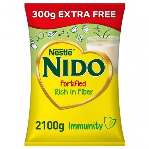 Nestle Nido Fortified Milk Powder Rich In Fiber Pouch 2.1 kg