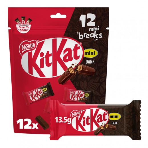 Nestle KitKat 2 Fingers Mini Dark Chocolate 162 g - delivered by Taw9eel Fast