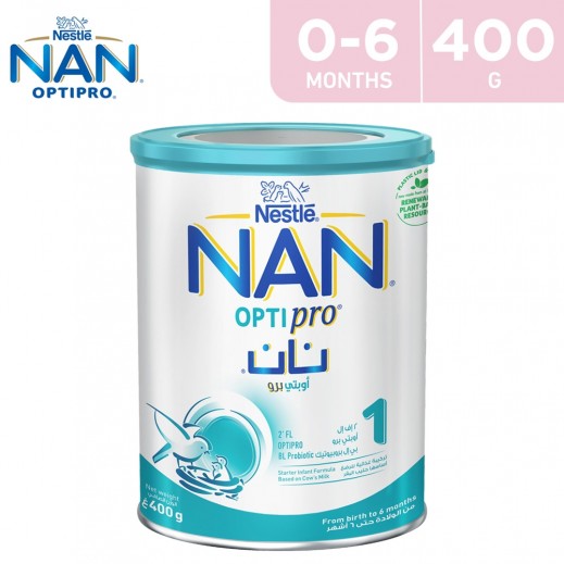 Nestle Nan Optipro Starter Infant Formula Stage 1 400 g (0-6 Months) - delivered by Taw9eel Fast